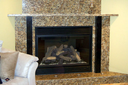 fireplaces granite surround