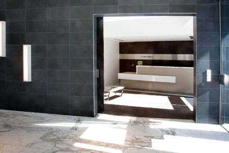 granite wall living room