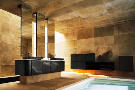 wall granite design brown